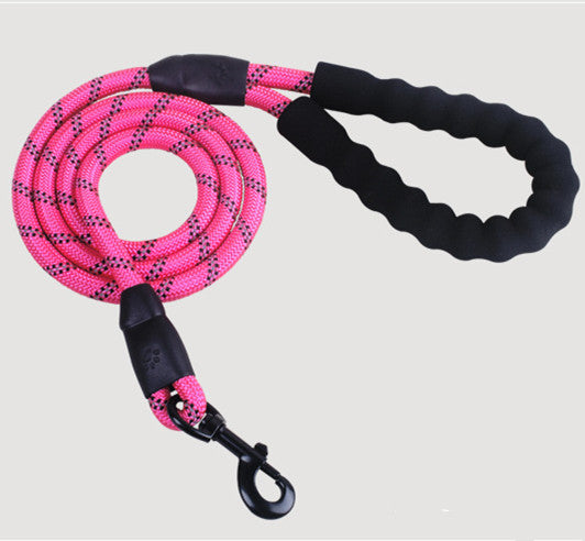 Reflektierende Hundeleine (versch. Farben) – Robuste Nylon-Leine mit Anti-Rutsch-Griff