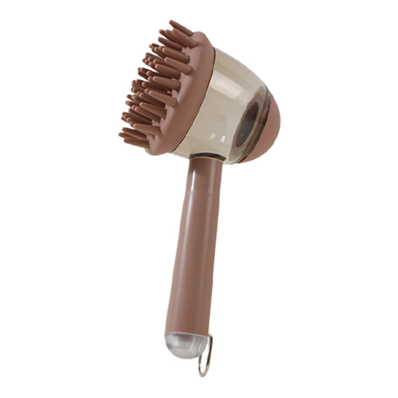 Massagebürste für Haustiere mit integriertem Duschgel-Reservoir