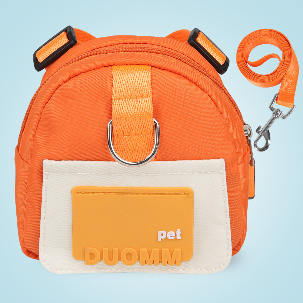 Duomm Hunde-Rucksack mit Snacktasche | Verstellbares Brustgeschirr für Reisen & Wandern