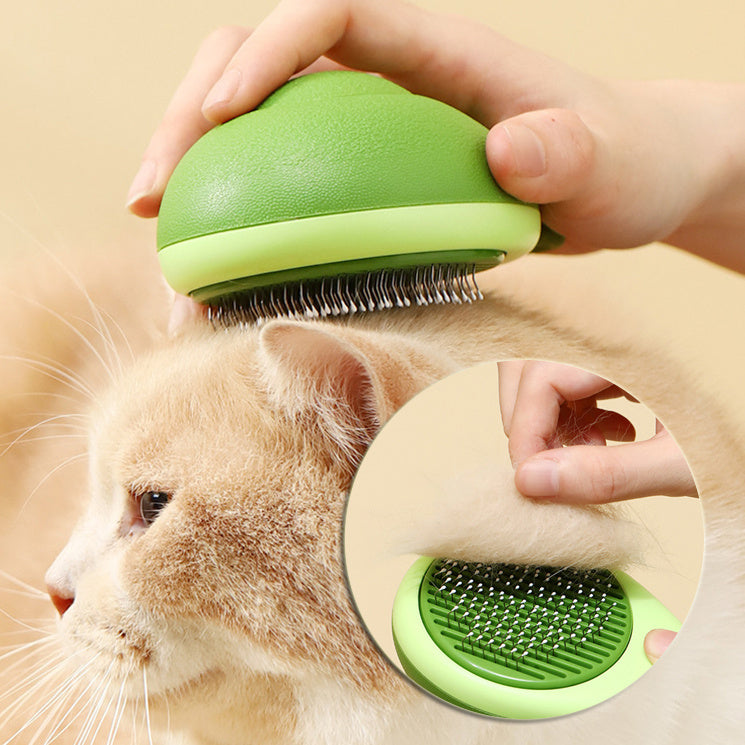 Avocado und Zitrone Katzenbürste – Fellpflege & Massage in einem