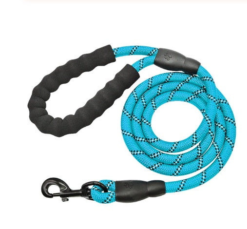 Reflektierende Hundeleine (versch. Farben) – Robuste Nylon-Leine mit Anti-Rutsch-Griff