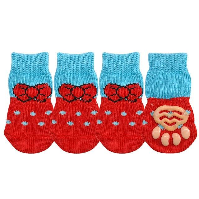 Rutschfeste Socken für Hunde & Katzen – warm & bequem im 4er-Set