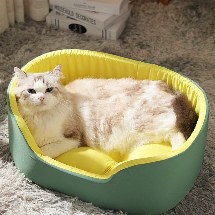 Bequemes Katzen- und Hundebett – Waschbares Ganzjahresbett für tiefe Träume
