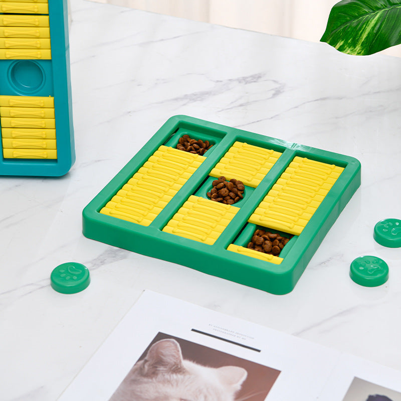 Schiebespielzeug für Hunde – Intelligentes Leckerli-Spiel zur langsamen Fütterung