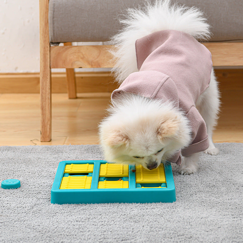 Schiebespielzeug für Hunde – Intelligentes Leckerli-Spiel zur langsamen Fütterung