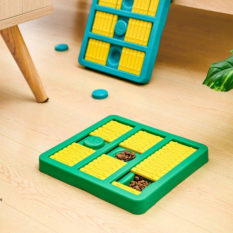 Schiebespielzeug für Hunde – Intelligentes Leckerli-Spiel zur langsamen Fütterung