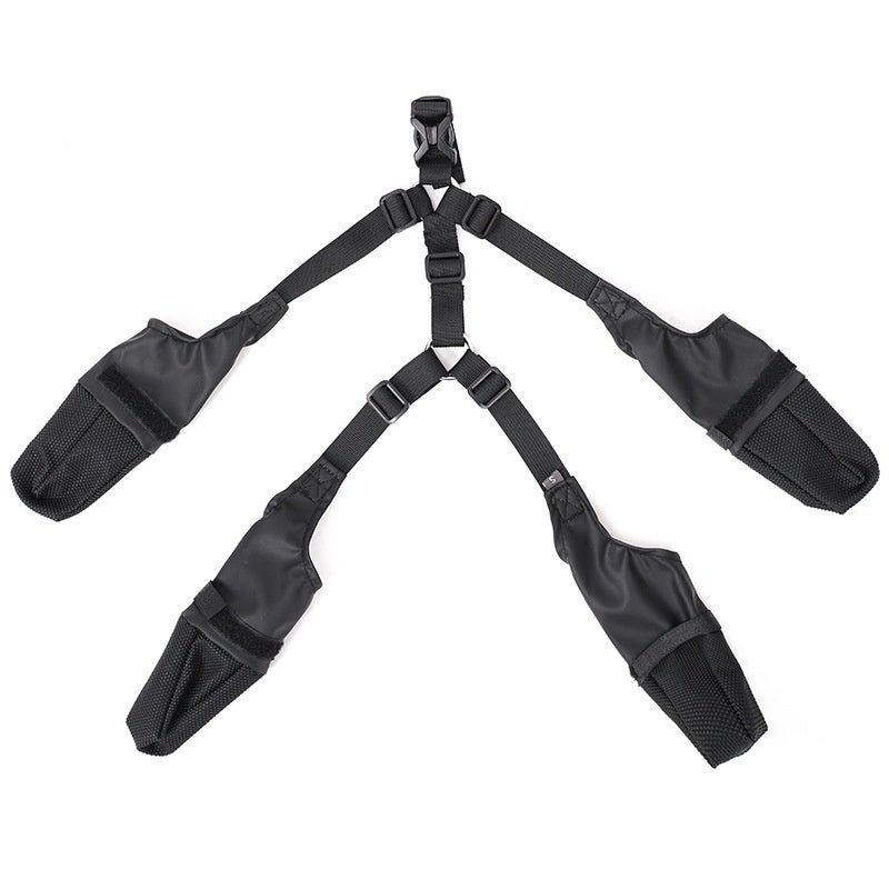 Wasserdichte Hundeschuhe mit Anti-Rutsch-Sohle | 4er-Set in Schwarz