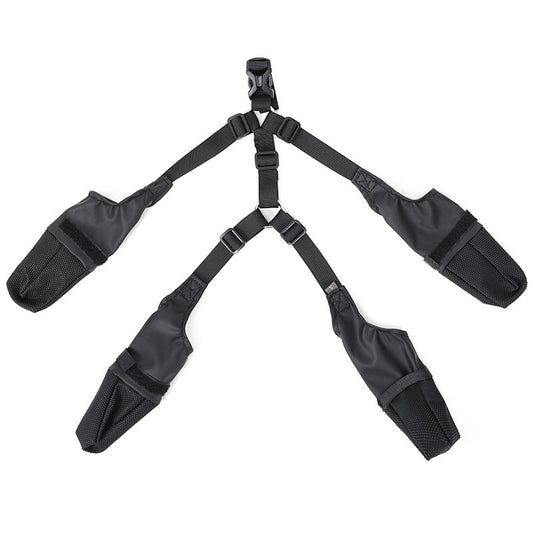 Wasserdichte Hundeschuhe mit Anti-Rutsch-Sohle | 4er-Set in Schwarz