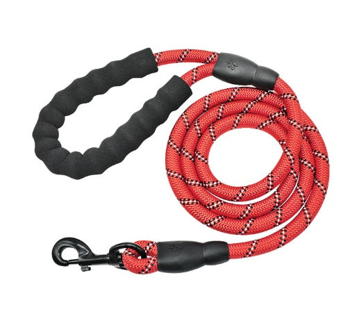 Reflektierende Hundeleine (versch. Farben) – Robuste Nylon-Leine mit Anti-Rutsch-Griff