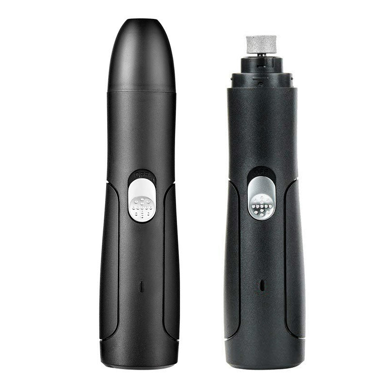 Elektrischer Nageltrimmer mit USB-Ladekabel – Schwarz & Weiss