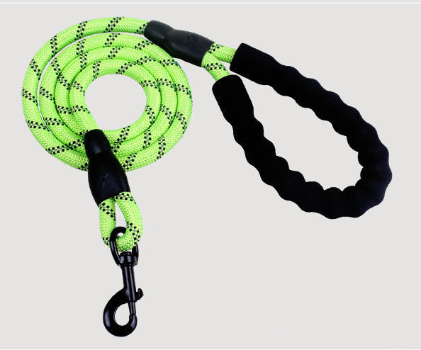 Reflektierende Hundeleine (versch. Farben) – Robuste Nylon-Leine mit Anti-Rutsch-Griff