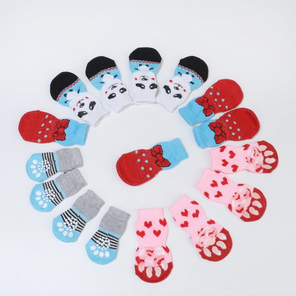 Rutschfeste Socken für Hunde & Katzen – warm & bequem im 4er-Set