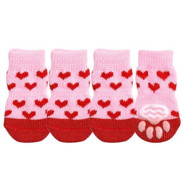 Rutschfeste Socken für Hunde & Katzen – warm & bequem im 4er-Set