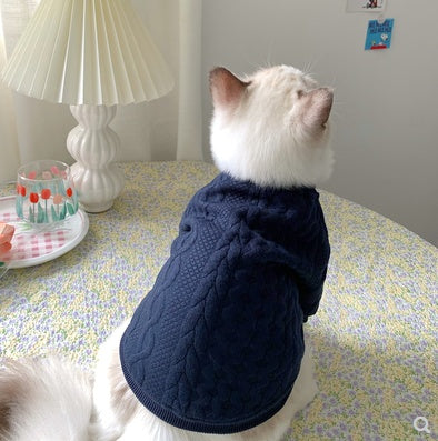 Pullover Navy Blue mit Schleife – Elegant & bequem für Herbst & Winter