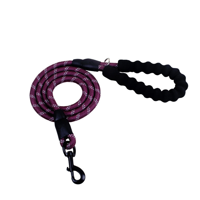 Reflektierende Hundeleine (versch. Farben) – Robuste Nylon-Leine mit Anti-Rutsch-Griff
