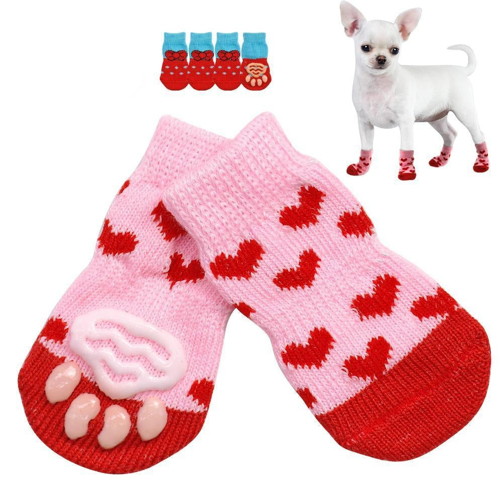 Rutschfeste Socken für Hunde & Katzen – warm & bequem im 4er-Set