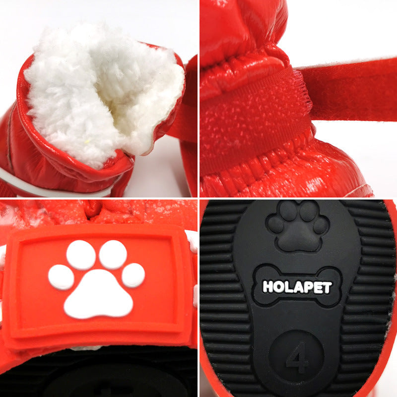 Bunte Ski-Hundeschuhe | Gefütterte Boots in 4 Farben für den Winter