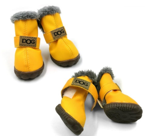 Winter Hundeschuhe mit Warmfutter | Wasserdichte Schneeschuhe für Hunde