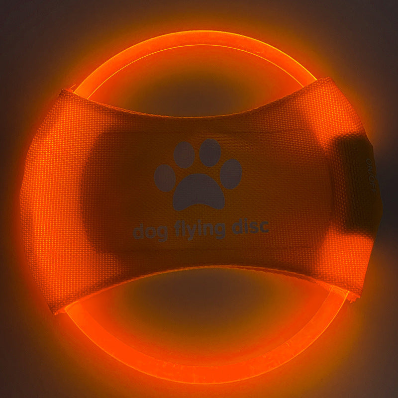 Leuchtender Hunde-Frisbee mit LED – Wiederaufladbares Wurfspielzeug für Tag & Nacht