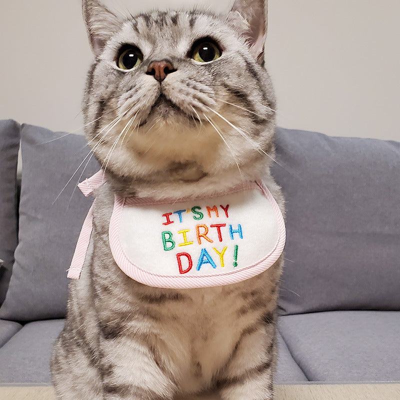 Geburtstags-Halstuch für Hunde & Katzen | Dreieckstuch "It's my Birthday"
