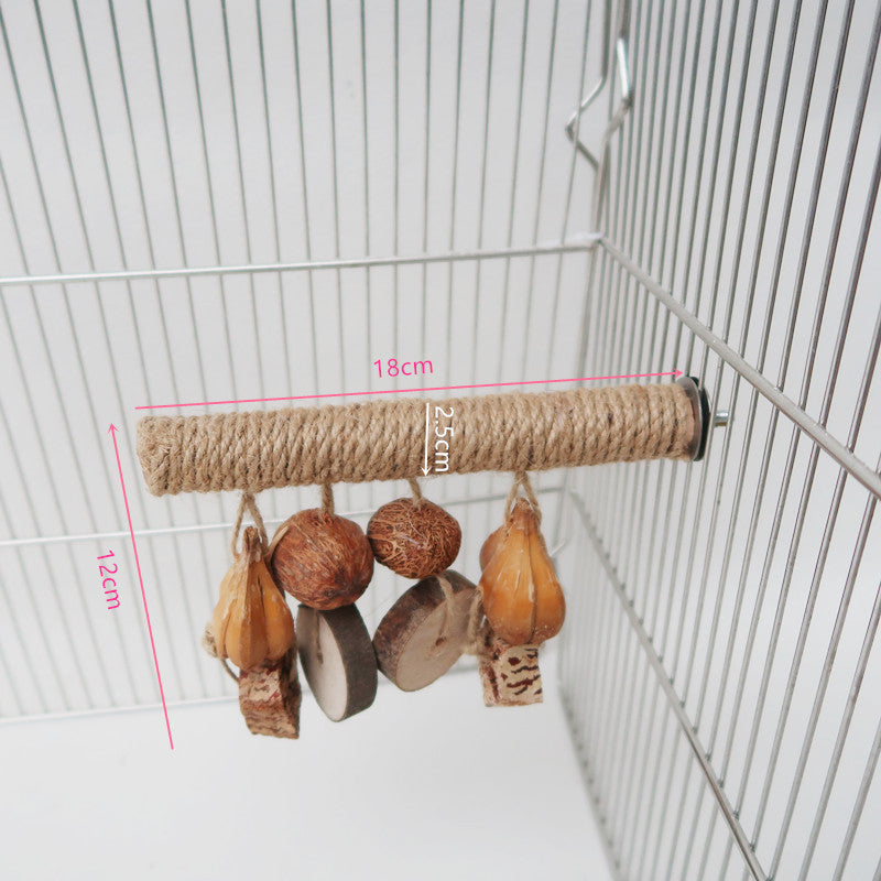 Papageien Spielzeug – Natur Hanfseil Sitzstange für Vögel