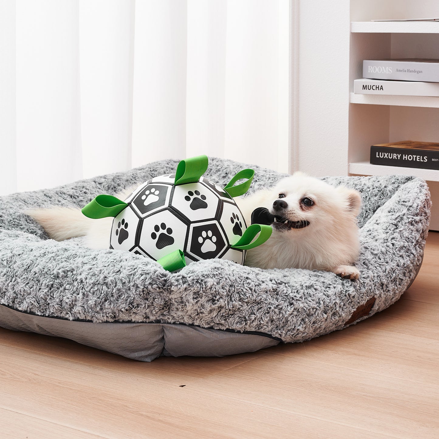 Interaktiver Hunde-Fussball – Robuster Spielball für Hunde & Outdoor-Spaß