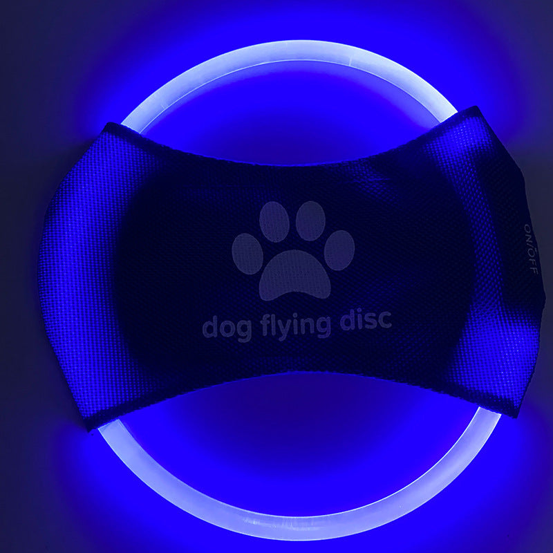 Leuchtender Hunde-Frisbee mit LED – Wiederaufladbares Wurfspielzeug für Tag & Nacht