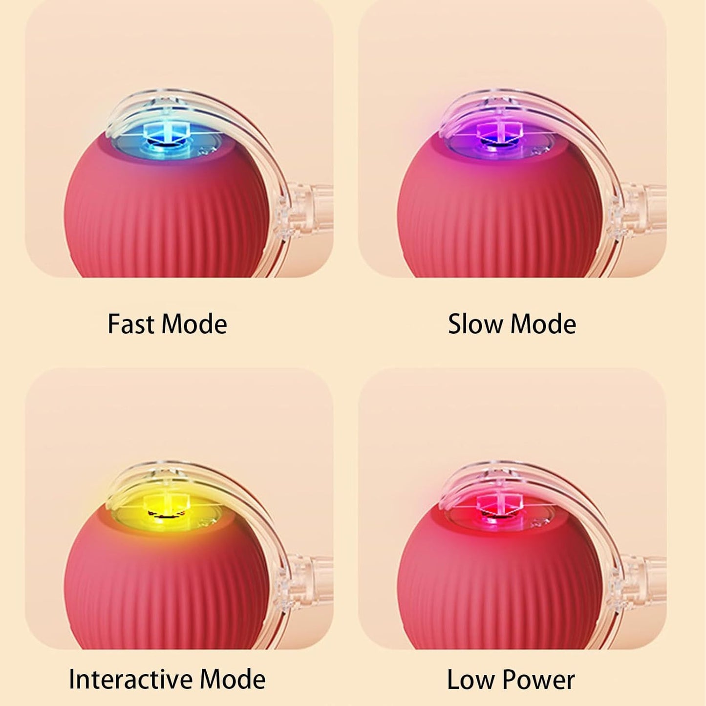 Interaktiver Smart Ball für Hunde & Katzen – Automatisches Spielzeug mit 360° Bewegung