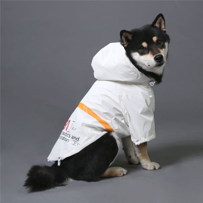 Astronauten-Style Regenjacke – Hunderegenmantel windfest