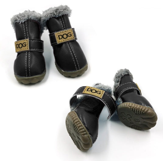 Winter Hundeschuhe mit Warmfutter | Wasserdichte Schneeschuhe für Hunde