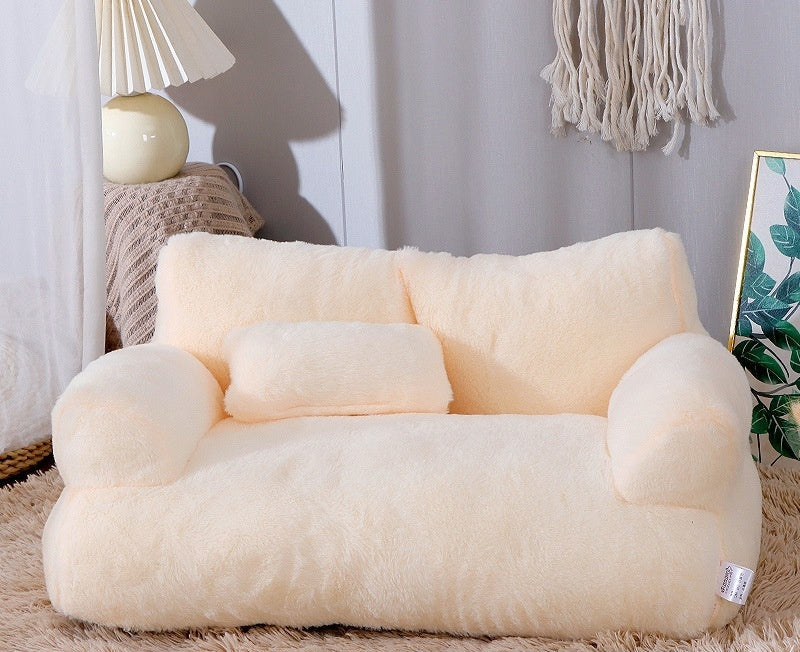 Luxus Haustier Sofa – Weiches Winterbett für kleine und mittelgrosse Hunde und Katzen