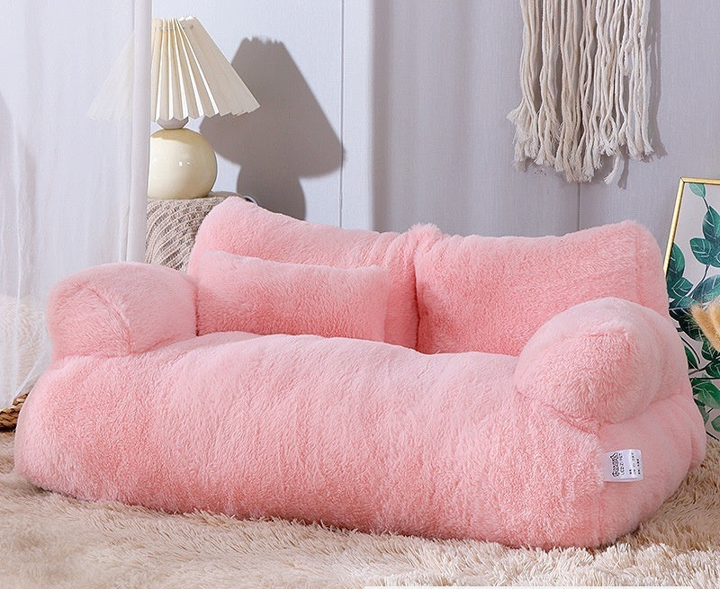 Luxus Haustier Sofa – Weiches Winterbett für kleine und mittelgrosse Hunde und Katzen