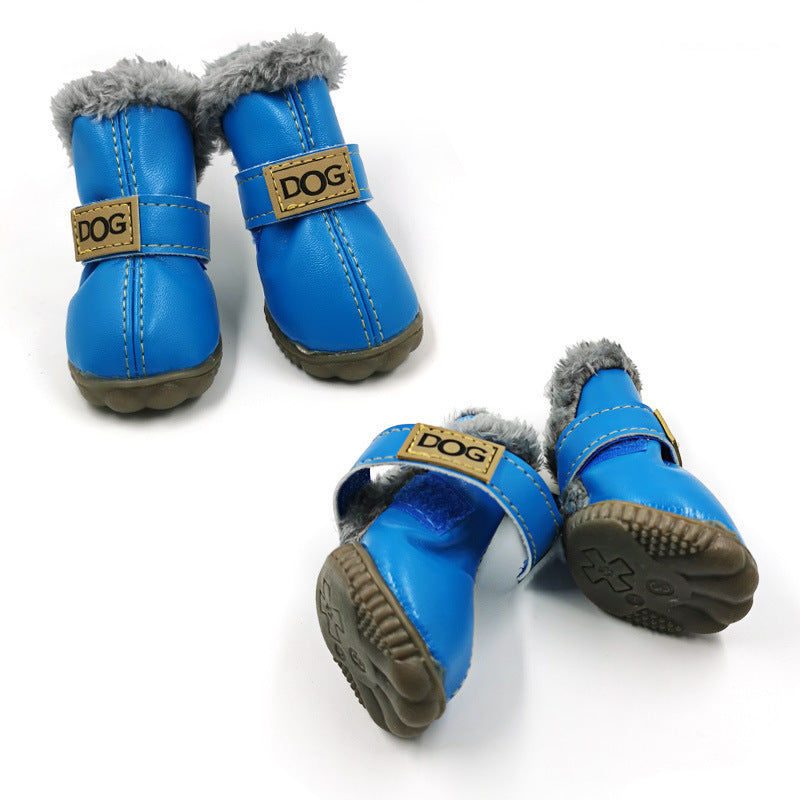 Winter Hundeschuhe mit Warmfutter | Wasserdichte Schneeschuhe für Hunde