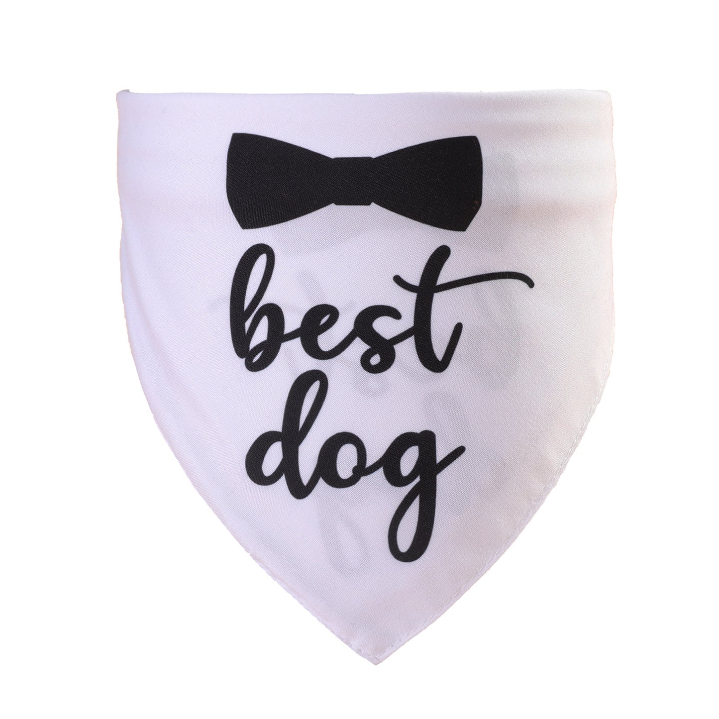 Hochzeits-Halstuch für Hunde | Festliches Dreieckstuch „Best Dog“ & „Dog of Honor“