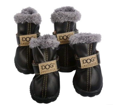 Winter Hundeschuhe mit Warmfutter | Wasserdichte Schneeschuhe für Hunde