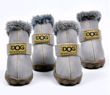 Winter Hundeschuhe mit Warmfutter | Wasserdichte Schneeschuhe für Hunde