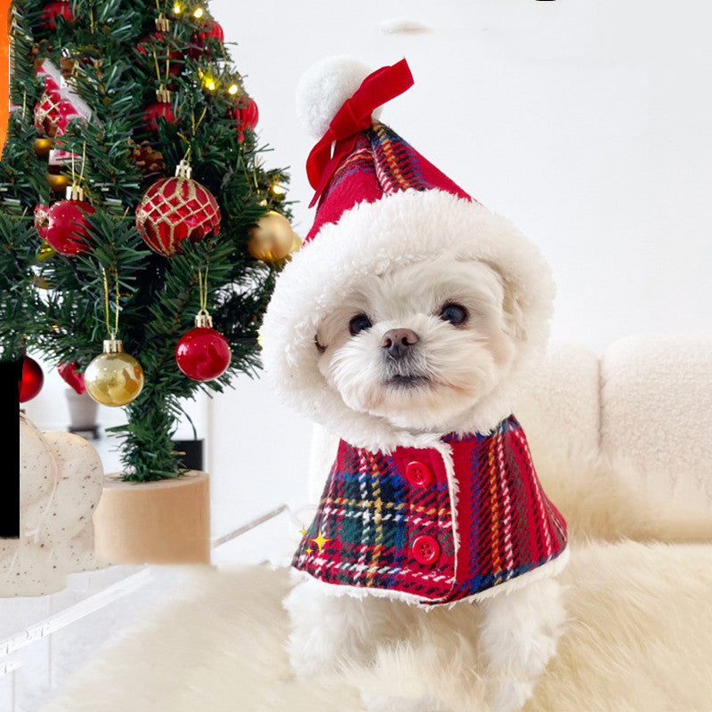 Weihnachts-Hundecape – Festlicher Umhang in Rot