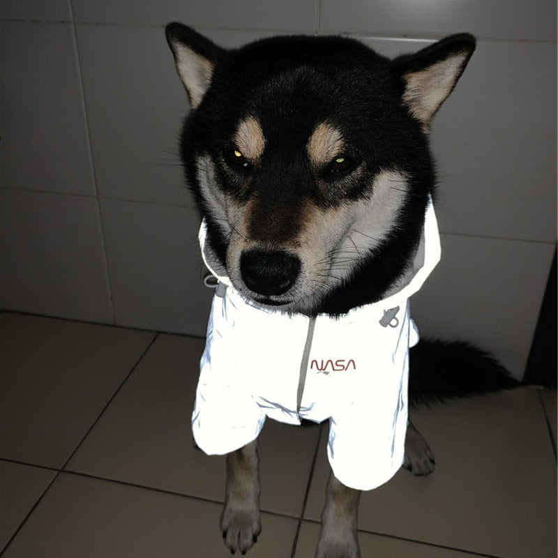 Astronauten-Style Regenjacke – Hunderegenmantel windfest