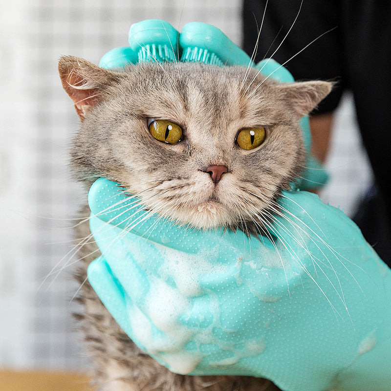 Silikon Haustier Pflegehandschuhe für Katzen & Hunde - in 2 Farben