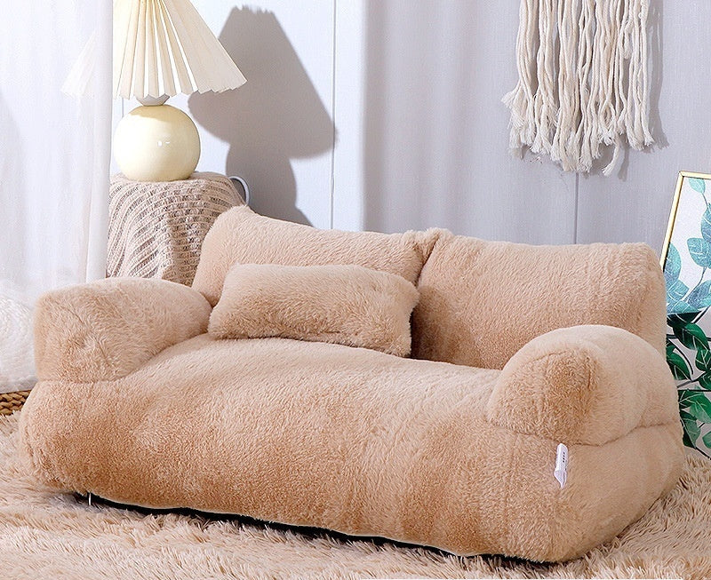 Luxus Haustier Sofa – Weiches Winterbett für kleine und mittelgrosse Hunde und Katzen