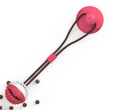 Suction Toy for Dogs – Interactive Chew Toy with Treat Ball