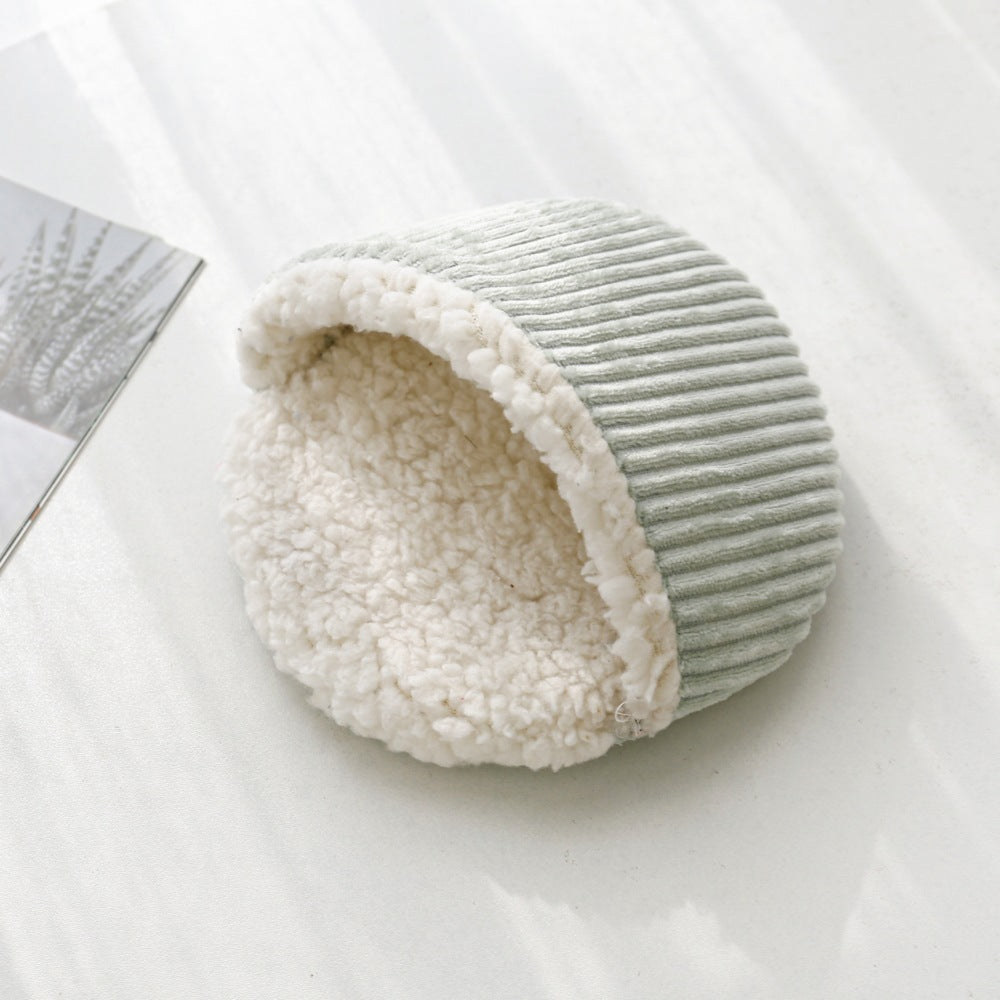 Cordbett für Kleintiere – Weiches Hamsterbett aus Cord und Baumwollsamt