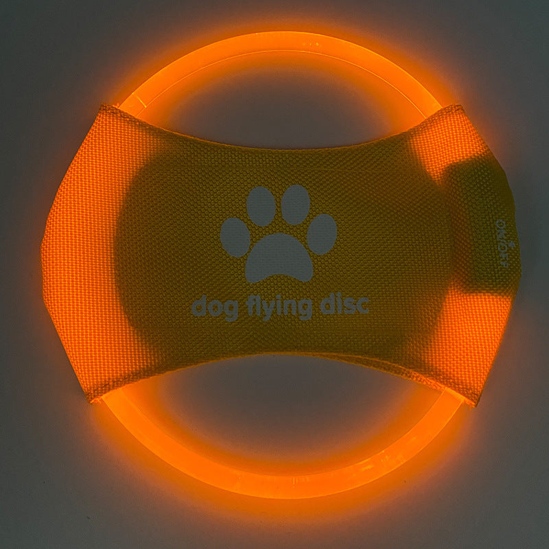 Leuchtender Hunde-Frisbee mit LED – Wiederaufladbares Wurfspielzeug für Tag & Nacht