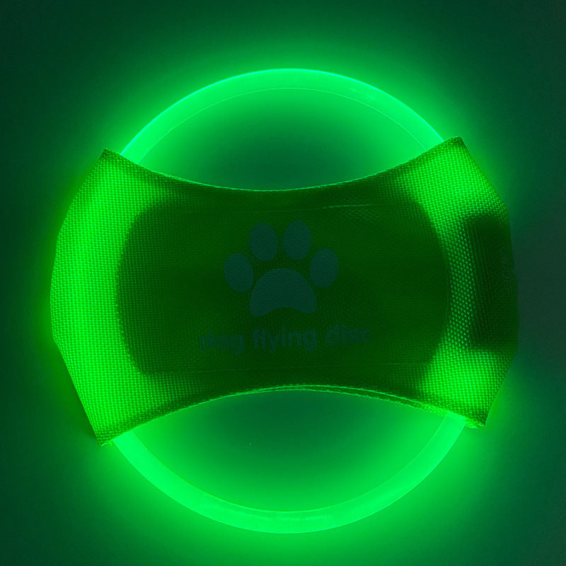 Leuchtender Hunde-Frisbee mit LED – Wiederaufladbares Wurfspielzeug für Tag & Nacht