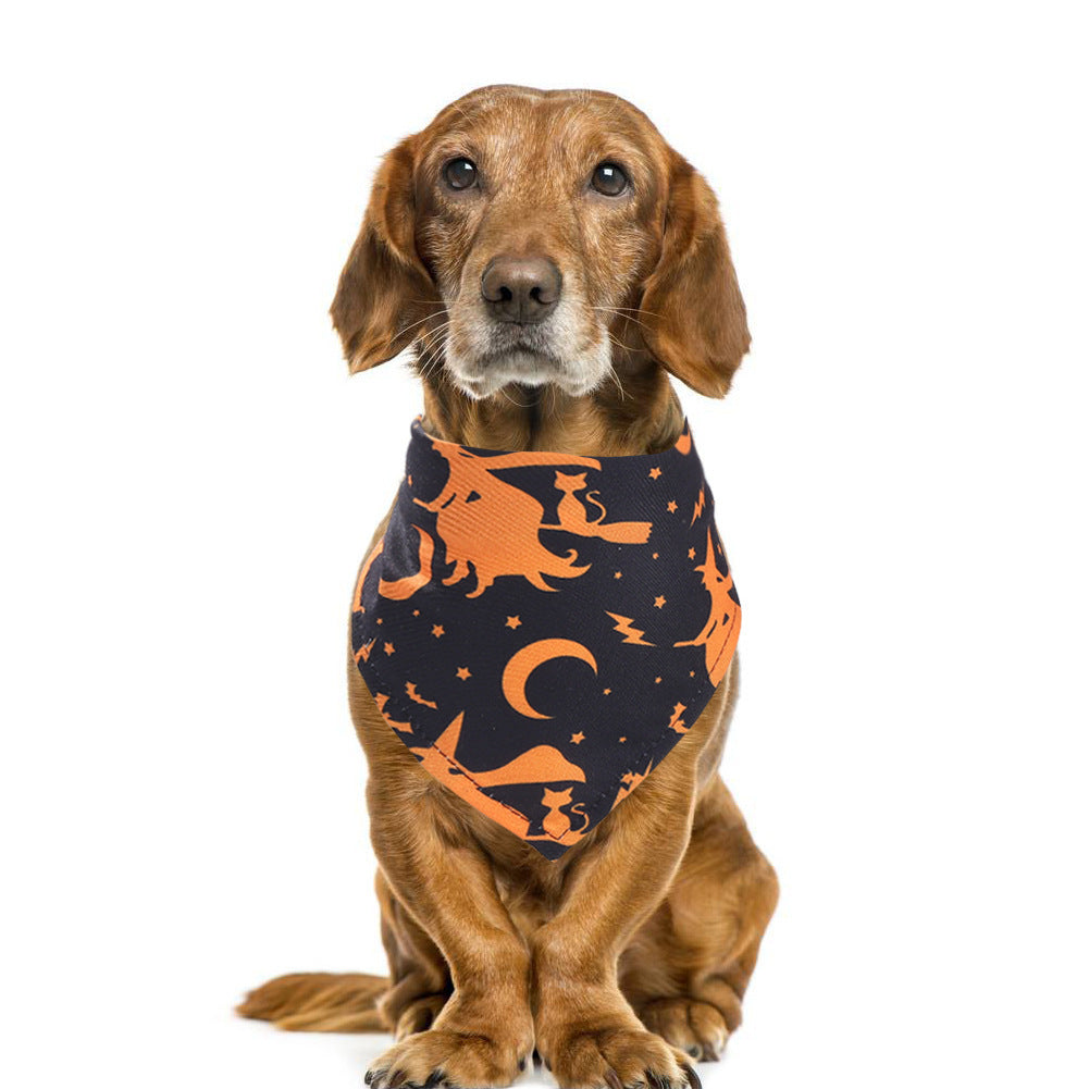 Halloween-Halstuch für Hunde & Katzen | 7 Designs | Dreieckstuch