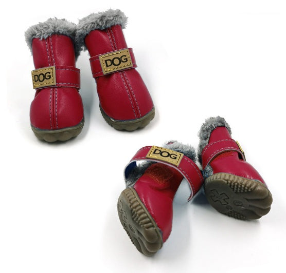 Winter Hundeschuhe mit Warmfutter | Wasserdichte Schneeschuhe für Hunde