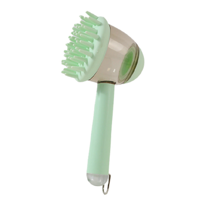 Massagebürste für Haustiere mit integriertem Duschgel-Reservoir