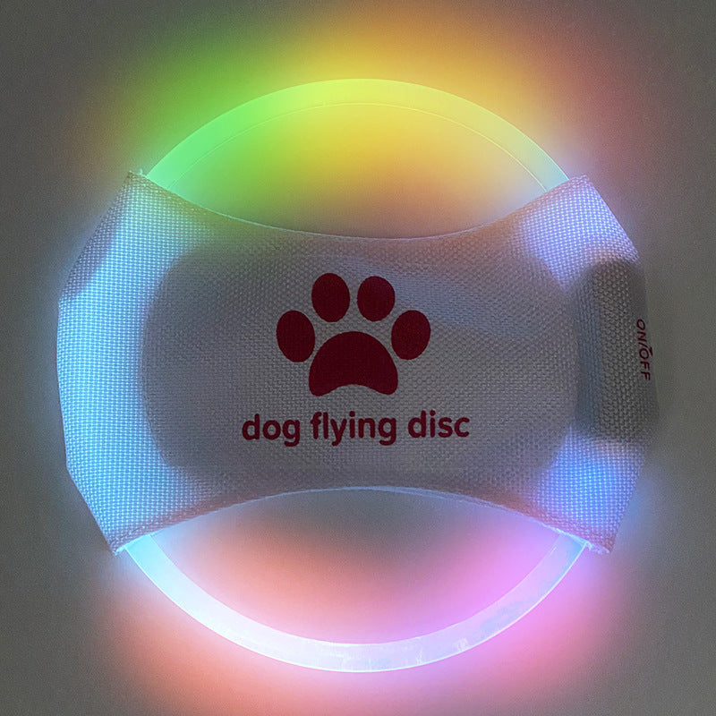 Leuchtender Hunde-Frisbee mit LED – Wiederaufladbares Wurfspielzeug für Tag & Nacht
