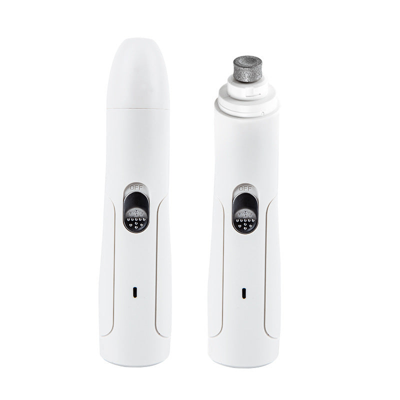 Elektrischer Nageltrimmer mit USB-Ladekabel – Schwarz & Weiss