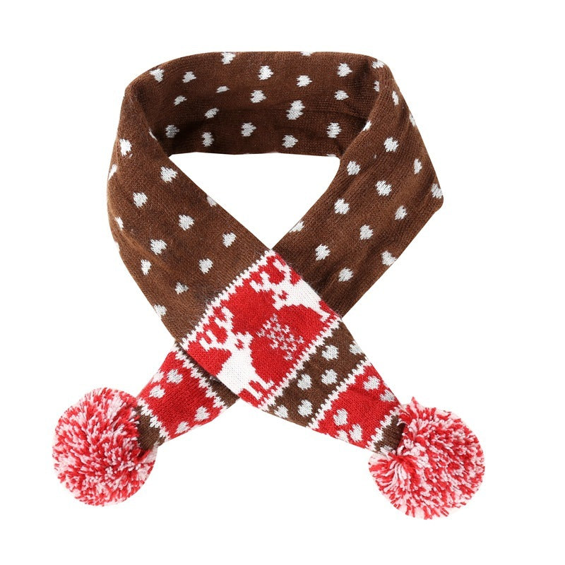 Bommel-Wollschal für Hunde & Katzen | Festliches Accessoire mit Bommel